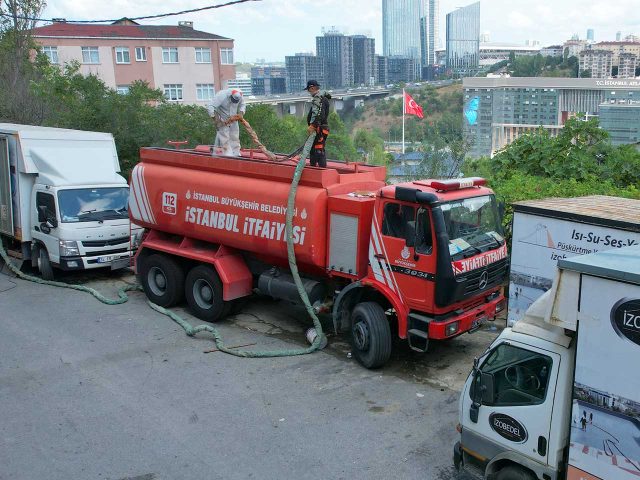 İstanbul Büyükşehir Belediyesi İtfaiye Tankı Polyurea Su izolasyonu
